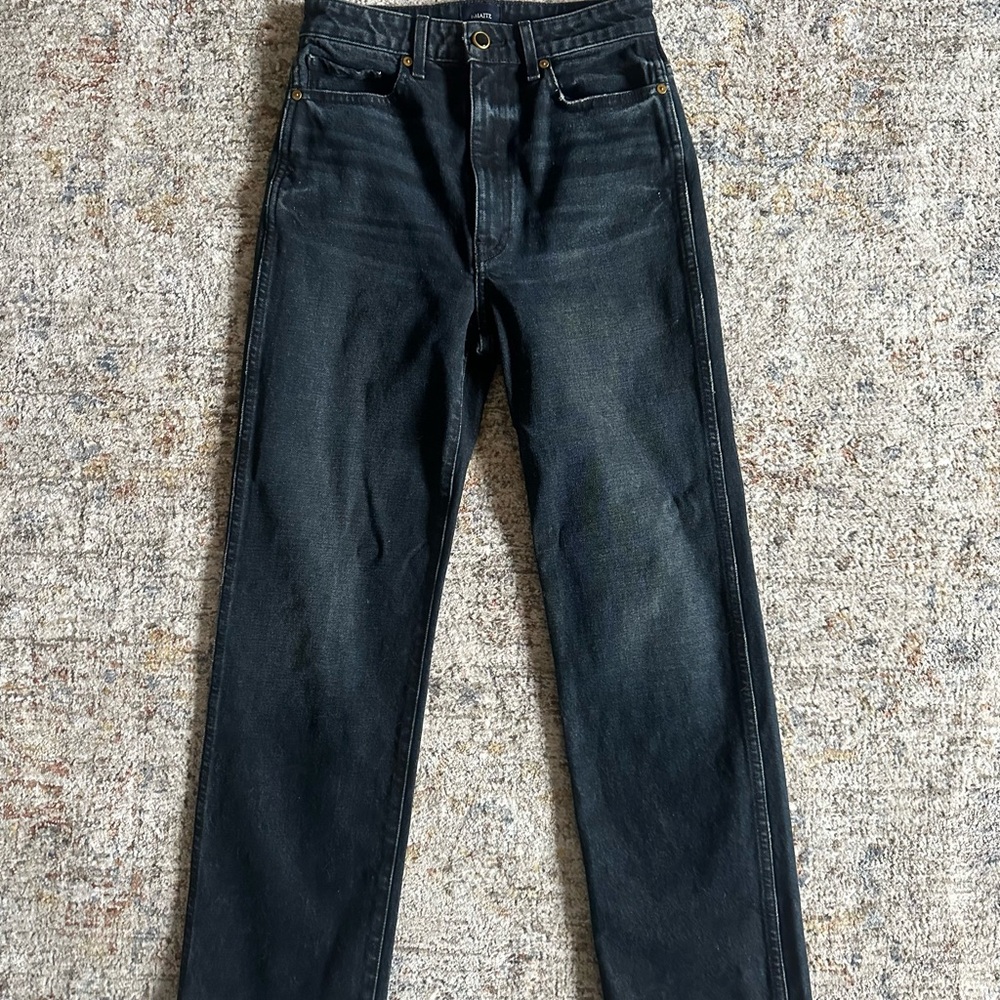 KHAITE- Abigail-Women's Dark Blue Straight Leg Jeans